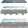 Intex 26356NP – Piscina Fuori Terra Ultra XTR Frame Rettangolare, Pompa Filtro 5700 L/h, Scaletta, Telo Base e Copertura, 17203 L, Acciaio e PVC, Grigio, 549x274x132 cm  Amazon.it: Giardino e giardinaggio - immagine 5