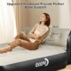 EKEPE Materasso Gonfiabile Matrimoniale con Schienale, 202x152x45cm Letto Gonfiabile con Pompa, Materasso ad aria，Materasso gonfiabile per campeggio e letto per ospiti - Grigio  Amazon.it - immagine 4