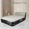 EKEPE Materasso Gonfiabile Matrimoniale con Schienale, 202x152x45cm Letto Gonfiabile con Pompa, Materasso ad aria，Materasso gonfiabile per campeggio e letto per ospiti - Grigio  Amazon.it - immagine 2