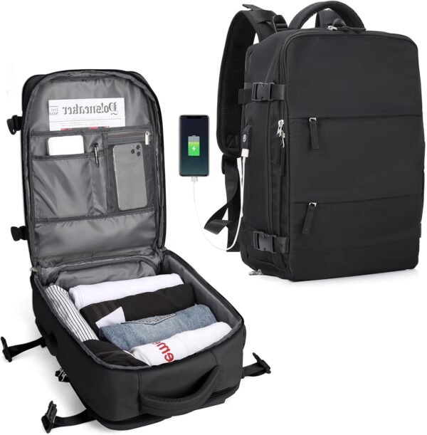 SZLX Zaino da viaggio grande da donna da escursionismo sportivo da esterno impermeabile da scuola casual laptop da 14 pollici con porta di ricarica USB scomparto per scarpe  Amazon.it: Moda