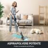 Aspirapolvere Senza Fili Potente, Scopa Elettrica 45 Minuti Spazzola a LED Dust Cup Grande 1,2L, Scopa Elettrica in Piedi da Sola, per tappeti e peli di Animali  Amazon.it: Casa e cucina - immagine 2