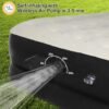EKEPE Materasso Gonfiabile Matrimoniale con Schienale, 202x152x45cm Letto Gonfiabile con Pompa, Materasso ad aria，Materasso gonfiabile per campeggio e letto per ospiti - Grigio  Amazon.it - immagine 3
