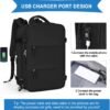 SZLX Zaino da viaggio grande da donna da escursionismo sportivo da esterno impermeabile da scuola casual laptop da 14 pollici con porta di ricarica USB scomparto per scarpe  Amazon.it: Moda - immagine 5